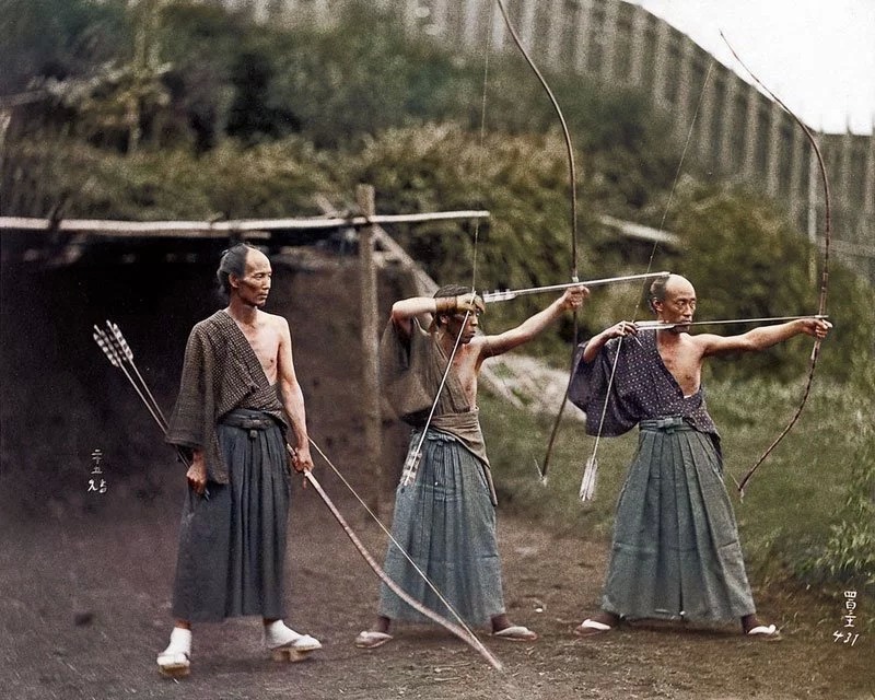 kyudoka-japanese-archers-c1860-photo-chopshop